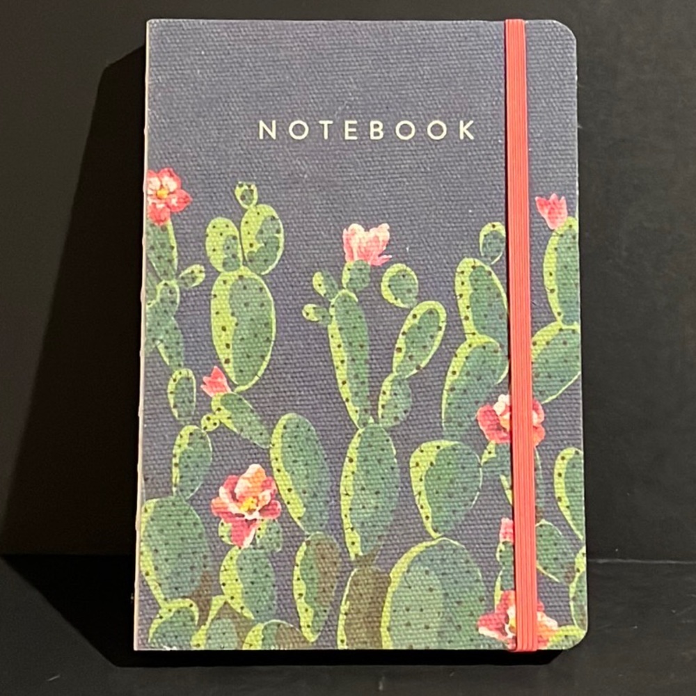 cactus printed canvas journal